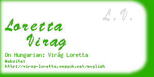loretta virag business card