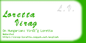 loretta virag business card